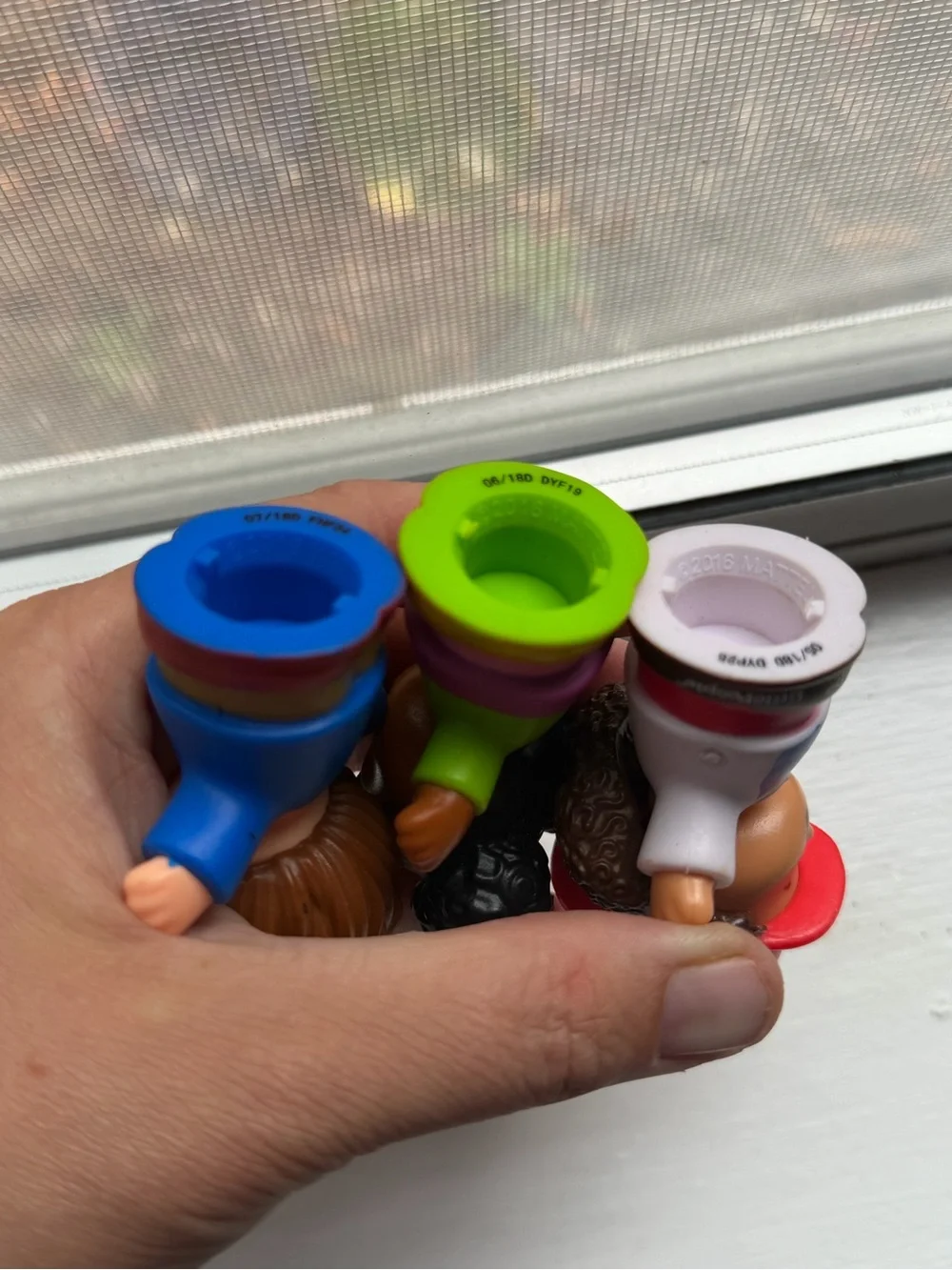 Blue Toy Airplane Playset with Three Figures